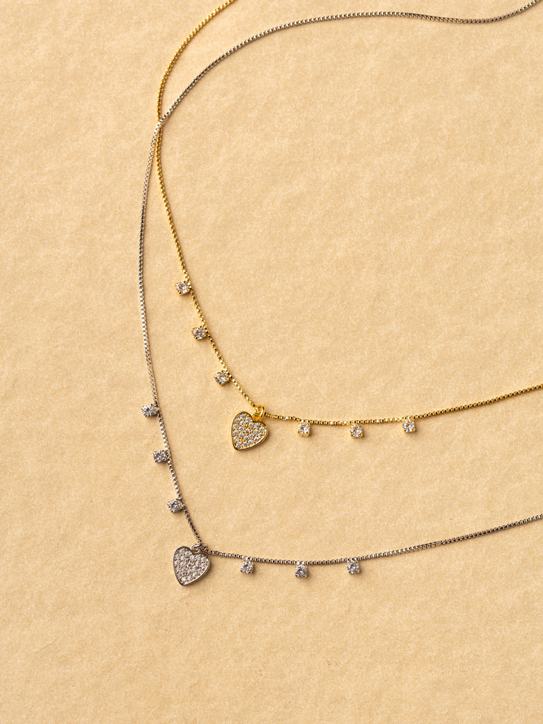 Cadena Zircon Heart
