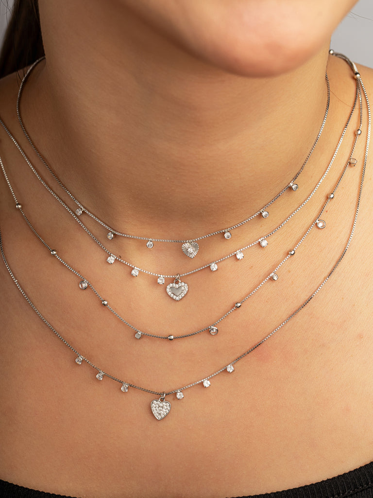 Cadena Zircon Heart